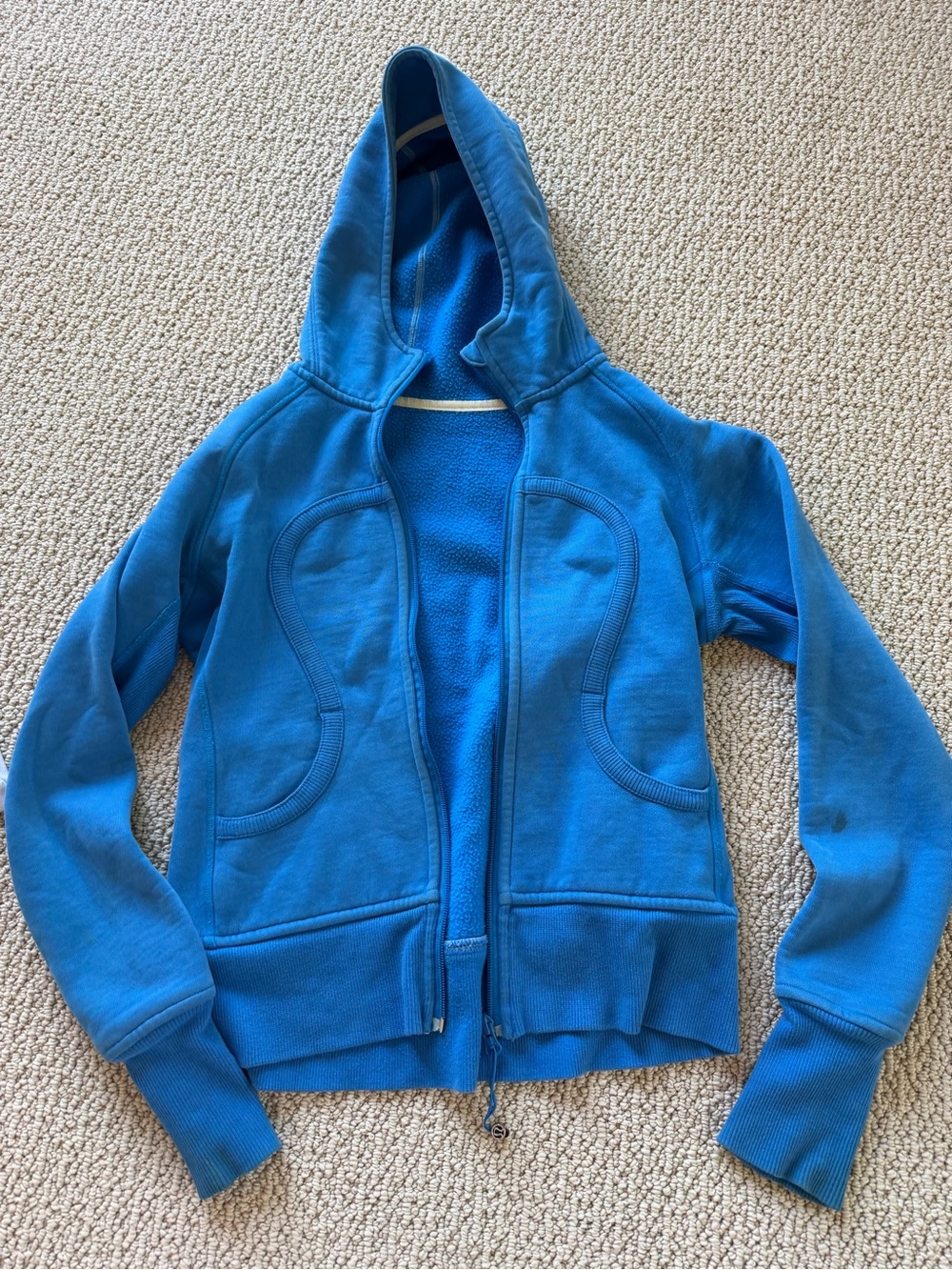 Vintage Lululemon electric blue zip up jacket